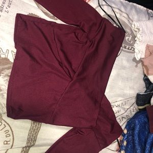 Burgundy color crop top
